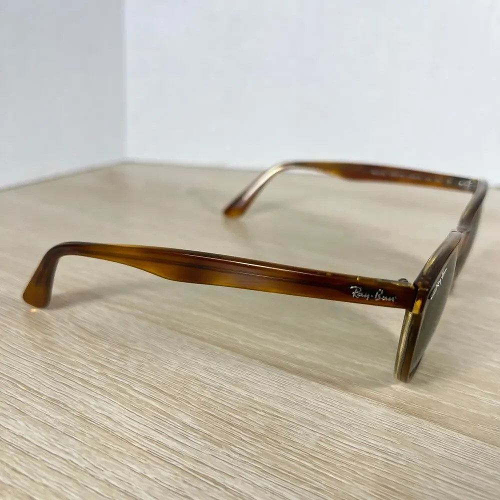Ray-Ban RB2185 1293/1E Sunglasses Green Tint READ DESC Havana Brown 52-18-145